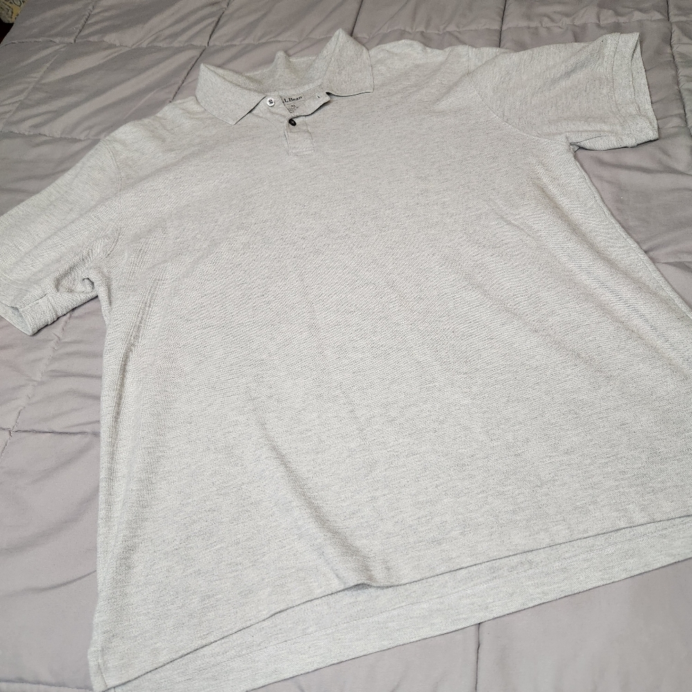 L.L. Bean Gray Cotton Polo